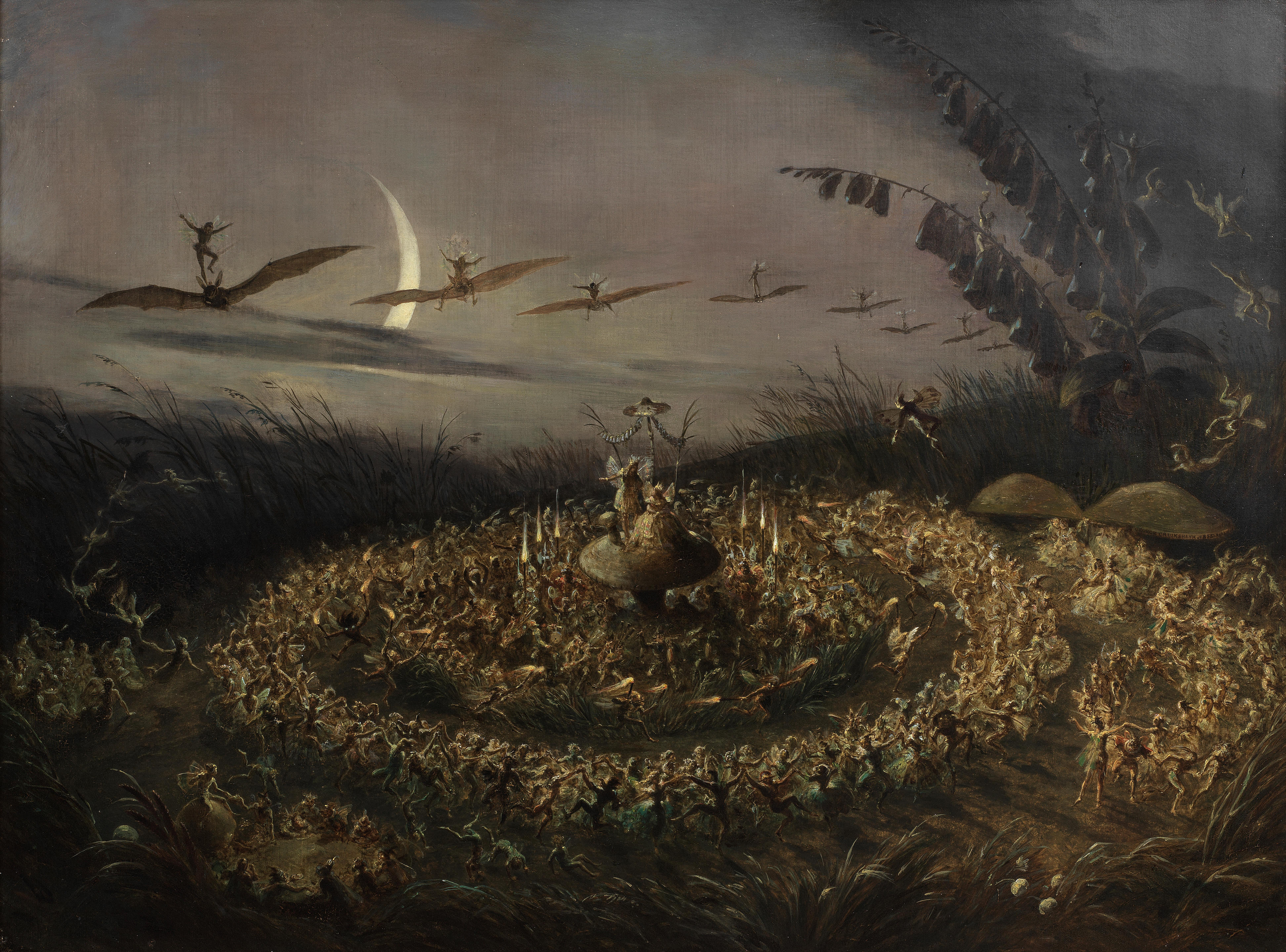 Ronde des fées, peinture de George Cruikshank