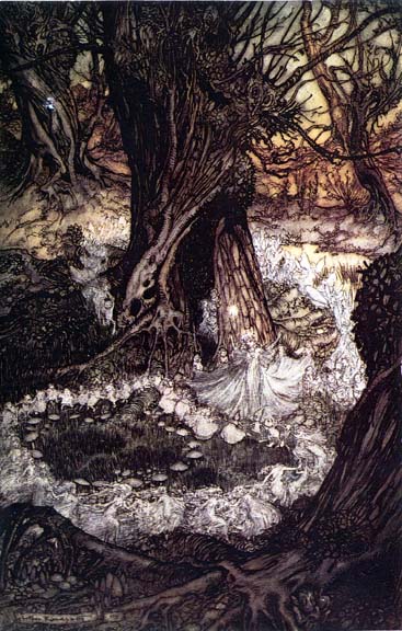 Ronde des fées, illustration d’Arthur Rackham
